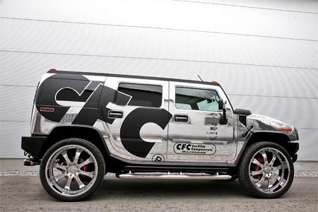 Chrome Hummer H2 Folierung Chrome-Hummer H2 von CFC 2